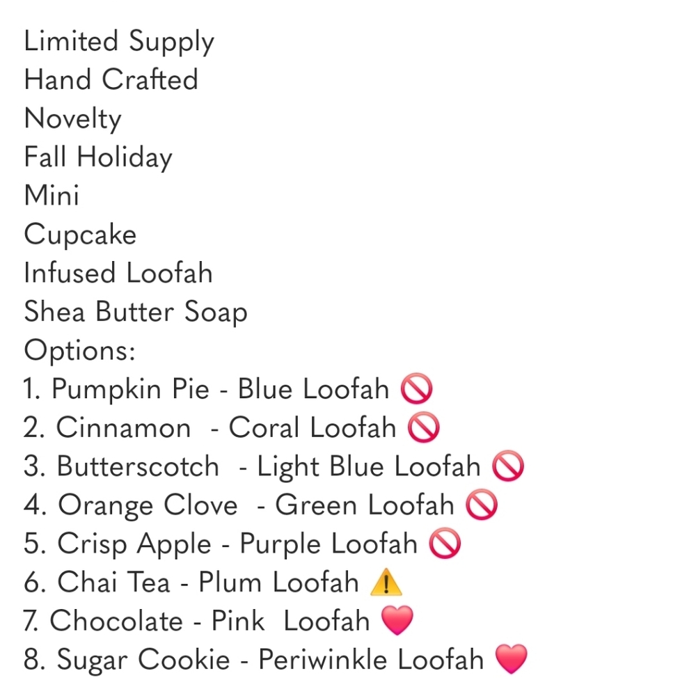 Hand Crafted Novelty Fall Holiday Mini Loofah Infused Cupcake Shea Butter Soap - Picture 6 of 6